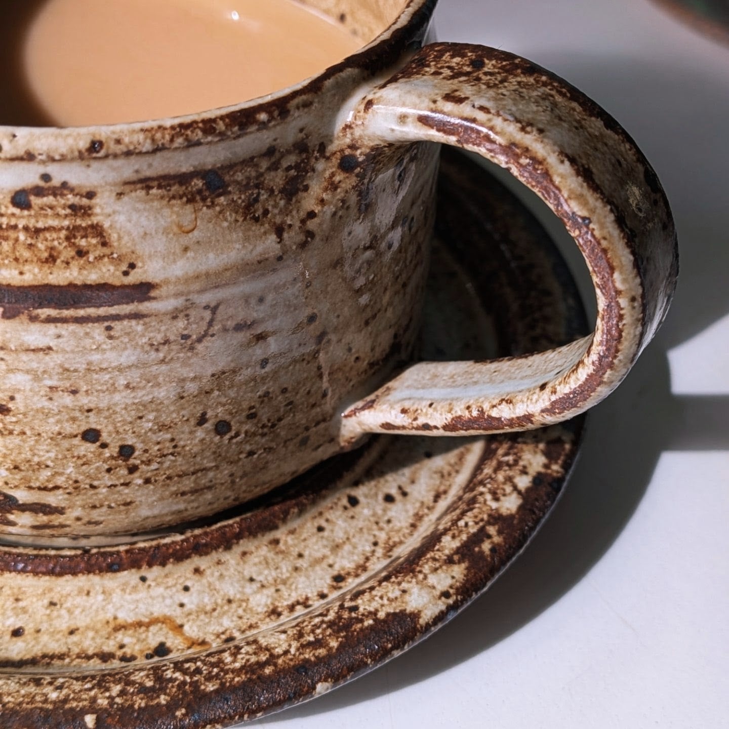 Handmade Stoneware Cup & Saucer